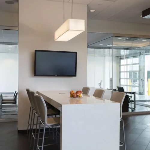 Interior of a car dealership